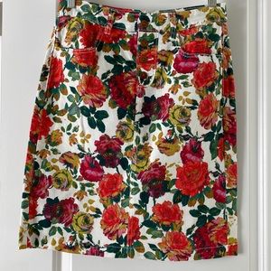 Maeve Floral Denim Skirt